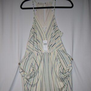 NWT BCBGeneration Striped Cream Dress w/ Pockets Size Medium